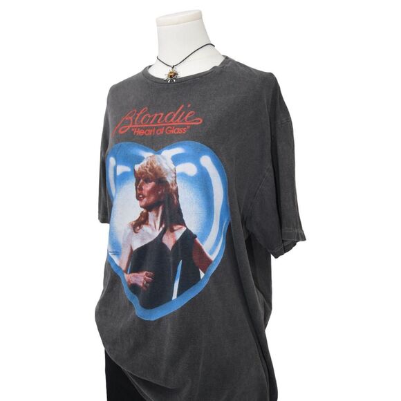 Faded Blondie Band Tee 90s Grunge Vibe Sz L - Picture 2 of 4